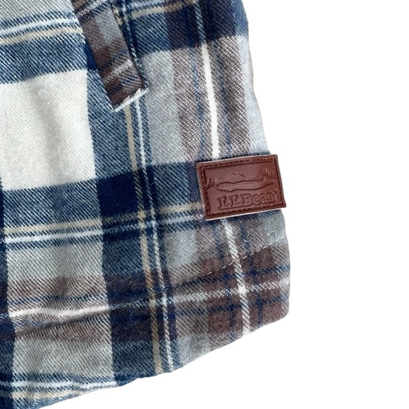 L.L.Bean Flannel Hoodie Men Outdoor Jacket Sweatshirt Pockets Zip Ip Extra Large - Picture 5 of 12